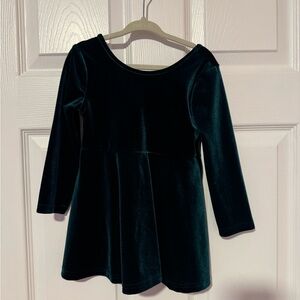 Elegant Dark Green Velvet Dress - Children’s Place